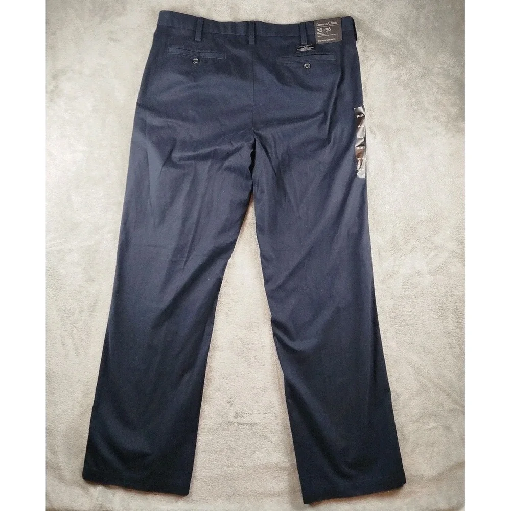 Banana Republic Pants Mens 38x36 Navy Dawson Relaxed Flat Front Pants Chino